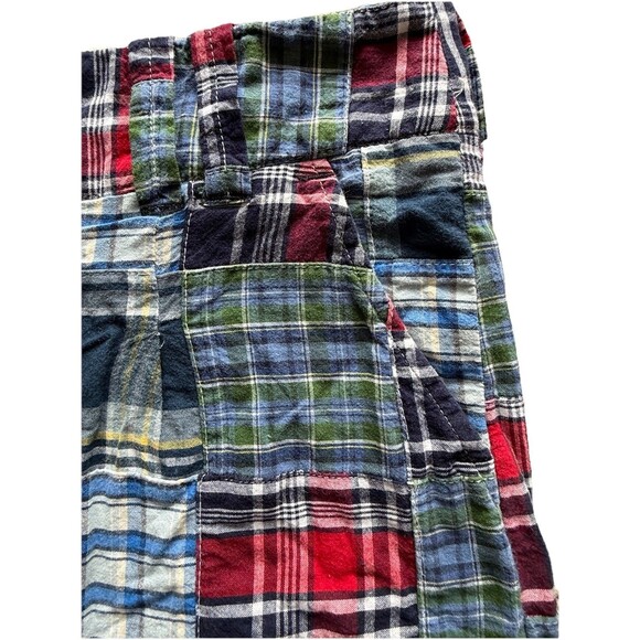 American Eagle Outfitters Madras Plaid Patchwork Micro Mini Skirt  Sz 8 Y2K VTG - Picture 2 of 9
